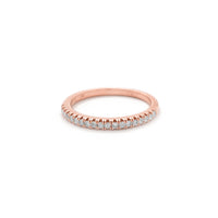 Diamond Pave Setting Wedding Band Rose Gold (14K) Popular Jewelry New York