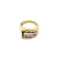 Diamond Semi Flat Nugget Ring (18K) Popular Jewelry New York