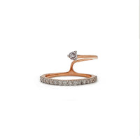 Diamond Serpentine Loop Ring (14K) Popular Jewelry New York