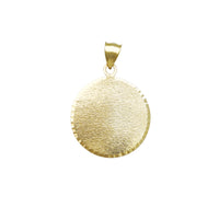 Diamond cut Two Tone Aztec Medallion Pendant (14K) Popular Jewelry New York