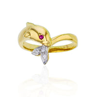 White-Tailed Dolphin Ring (14K)