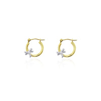 Two-Tone Dragonfly Hoop Earrings (14K) Popular Jewelry New York