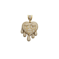 Dripping Heart CZ Pendant (14K)