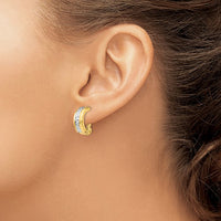 Two Tone Non-Pierced Earring (14K)