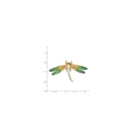 Multi-Color Enamel Dragonfly Charm (14K)