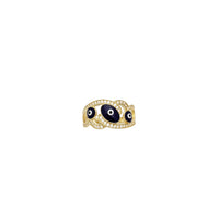 Triple Evil Eye Ring (14K)