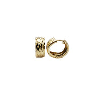Dainty Diamond-Cut Huggie Earrings (14K)