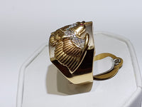 Tri-Gold Eagle Men's Ring 14K - Lucky Diamond 恆福珠寶金行 New York City 169 Canal Street 10013 Jewelry store Playboi Charlie Chinatown @luckydiamondny 2124311180