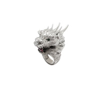 Eastern Dragon Head CZ Ring (Silver)