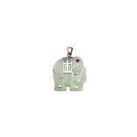 Elephant Jade Lucky Pendant (Silver)