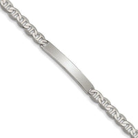 Solid Mariner/Flat ID Bracelet (Silver)