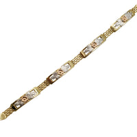 Tricolor Fancy Flower Bracelet (14K)