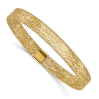 Fancy Mesh Stretchable Bangle Bracelet (14K) Popular Jewelry New York