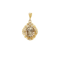 Filigree Framed Jesus Head Pendant (14K) Popular Jewelry New York