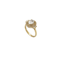 Finned CZ Ring (14K)