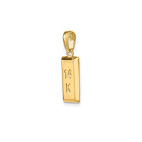 3-D Gold Bar Ingot Pendant (14K)