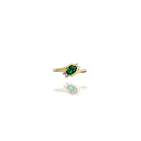 Marquise Color Gemstone Bypass Ring (14K)