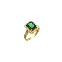 Cubic Zirconia Rectangle Shape Ring (14K)