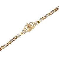 Tricolor Crown Guadalupe Bracelet (14K).