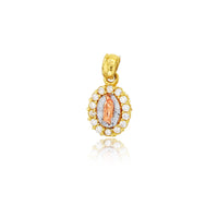 Tricolor Gold Guadalupe CZ Pendant (14K)