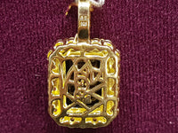 Emerald Cut Gemstone with Cubic Zirconia Pendant Silver - Lucky Diamond 恆福珠寶金行 New York City 169 Canal Street 10013 Jewelry store Playboi Charlie Chinatown @luckydiamondny 2124311180