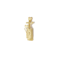 Golf Club Bag Pendant (14K) 14 Karat Yellow Gold, Diamond Cuts, Popular Jewelry New York