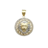 Greek Key Lion Head CZ Pendant (14K) Popular Jewelry New York