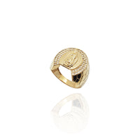 Virgin Mary Iced Halo Ring (14K)