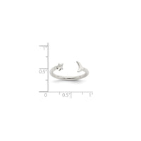 Half Moon & Star Adjustable Ring (Silver)