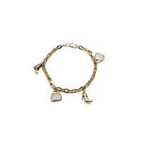 Handbag & Heel Charm Bracelet (14K).