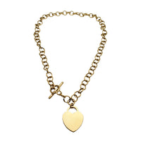 T-Bar Clasp Rolo Necklace (14K)