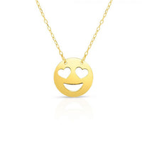 Happy Face Necklace (14K)