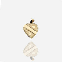 Diamond-Cut Heart Tag Pendant (14K)