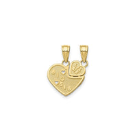 Break Apart "Big Sister & Little Sister" Heart Pendant (10K)