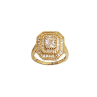 Zirconia Baguette Square Ring (Silver)