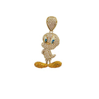 Iced-Out Tweety Character Pendant (14K)