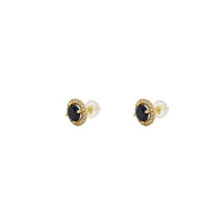 Milgrain Halo Setting Round Stud Earrings (14K) Popular Jewelry New York