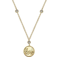 Halo Love Medallion Necklace (14K)