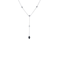 Hamsa Dangling Necklace (Silver)