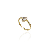 Hamsa Thin CZ Ring (14K)
