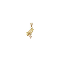 Hands Praying with Rosary Pendant (14K) Popular Jewelry New York