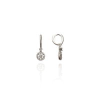 Hanging Wheel CZ Earrings (Silver) New York Popular Jewelry