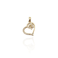 Hear and Butterfly CZ Pendant (14K) New York Popular Jewelry