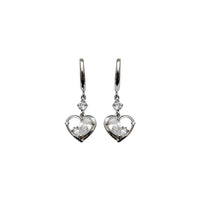 Heart Drop CZ Earring (14K)