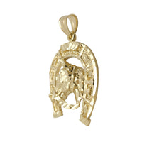 Horseshoe Diamond Cuts Pendant (14K).