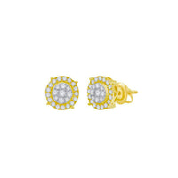 Iced-Out Diamond Stud Earrings (14K)