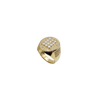 Iced-Out Cubic Zirconia Oval Shape Ring (14K)