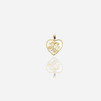 "I Love You" Heart Pendant (14K)