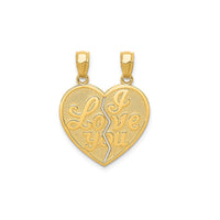 Break Apart "I Love You" Heart Pendant (14K)