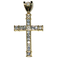 Cross Pendant CZ (10K)